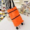 Foldable Waterproof Shopping Bag Large Cart Trolley with Wheel
