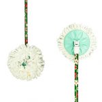 Spin Mop Handle Wooden Stick with Microfiber Head for 360&deg; Floor Cleaning Mop