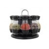 National 8 Jar Rotating Spice Kitchen Storage Rack & Condiments Seasoning Bottle Set