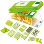 National Plastic 12 in 1 Jumbo Manual Vegetable Grater, Chipser and Slicer Multicolor