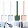 Silicone Toilet Brush with Toilet Brush Holder Cleaning Brush Set