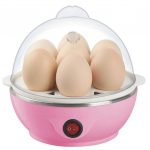 Plastic Automatic Off Mini Electric 7 Egg Poacher Steamer Boiler Multicolor