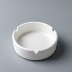 1 Set Ceramic White Ashtray Nordic Minimalist Style Household Ash Bowl for Home Office Decor