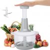 Food Chopper, Steel Large Manual Hand-Press Vegetable Chopper Mixer Cutter to Cut Onion, Salad, Tomato, Potato (Pack of 1)