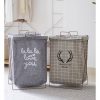 Combo Set of 2 Designer Printed Foldable Laundry Bag / Basket Metal Foldable Legs 65L