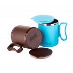 Good Morning Tea Cup without Lid Coffee Milk Mugs Insulated Double Walled Stainless Steel Plastic Covered Travel Mug Pack of 2 Multicolor