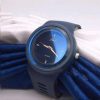 Round Stylish Silicone Strap Designer Analog Watch Dark Blue Color