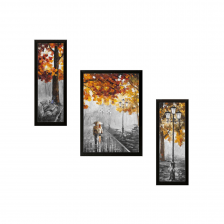 Textured Couple Watercolor Multi-Effect Framed Painting 22. 5 Inch X 13. 5 Inch Multicolor