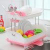 Multipurpose Dish Draining Rack Double Layer Dish Drainer Rack