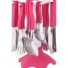 National Trendy Cutlery Set 24 Pieces,(Contains: 6 Table Spoons, 6 Tea Spoons, 6 Forks, 6 Knives),Multicolor
