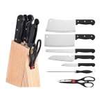 Combo Pack Of 7 Knife Set With Wooden Block