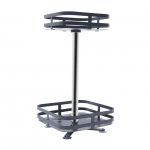 2 Layer Detachable Kitchen Spice Storage Racks 360 degree Rotating