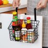 Over Cabinet Door Organizer Steel Wire Kitchen Organizer Holder for Cutting Boards Wall Door Hanging Storage Baskets