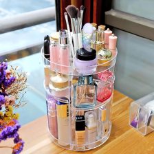 Makeup Organizer 360 Degree Rotating Adjustable Cosmetic Organizer Makeup Storage Box