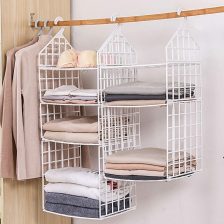 3 Layer Folding Clothes Storage Rack Organizer
