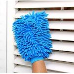 Microfiber Wet and Dry Double Sided Chenille Mitt Dust Cleaning Glove/Cloth (Multicolor) (1, Free Size)