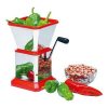 National Stainless Steel Dry Fruit -N-Chilly Cutter Manual Vegetable Chopper Red Chilli and Onion, Chilly, & Chilly Cutter, mirchi Green Vegetables Multicolor