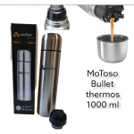 Motoso Bullet Thermos Stainless Steel Slim Hot and Cold Water Bottle Flask Flip Cap 1000 ML
