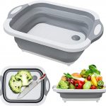 3 in 1 Multi Functional Silicon Based Kitchen Foldable Cutting, Chopping Board