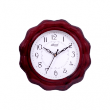 Simple Design Round Shape Plastic Wall Hanging Clock Multicolor