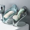 Creative transparent leaf shaped soap Holder