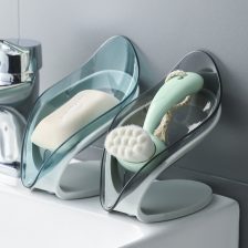 Creative transparent leaf shaped soap Holder