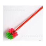 Round toilet brush with Wooden Handle Multicolor