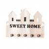 Sweet Home Keys Wooden Key Holder Pack of 5 Hooks