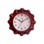 Simple Design Round Shape Plastic Wall Hanging Clock Multicolor