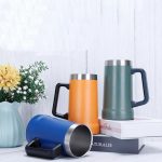 Large Capacity Stainless Steel Mug with Handle 1000 ML