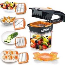 5 in 1 Vegetable Cutter Chopper Dicer Slicer with Bowl, Handy Chopper, Chopper Grater Slicer, Chopper Vegetable Cutter, Cutter Slicer, Manual Vegetable Dicer Cutter, Easy Vegetable Cutter