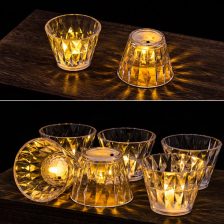 Transparent LED Lamp Home Decor Creative Durable Crystal Clear Acrylic White Ambient Light