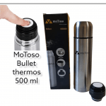 Motoso Bullet Thermos Stainless Steel Slim Hot and Cold Water Bottle Flask 500 ML