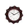 Round Shape Plastic Wall Hanging Clock Multicolor