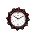 Round Shape Plastic Wall Hanging Clock Multicolor