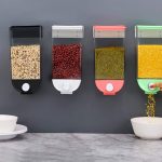 Plastic Airtight Push button wall Mount Food Storage Kitchen Container Set of 1 (1500ml)