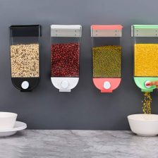 Plastic Airtight Push button wall Mount Food Storage Kitchen Container Set of 1 (1500ml)