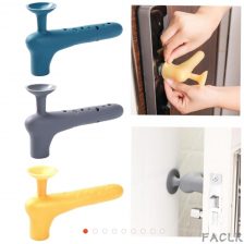 Silicone Stretchable Door Knob Handle Cover Mat Thicken Anti-collision Multicolor