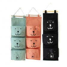 Wall Hanging Toys Container Room Decor Magazine Letter Holder Storage Organizer Wall Hanging with 3 Pockets (Multicolor)