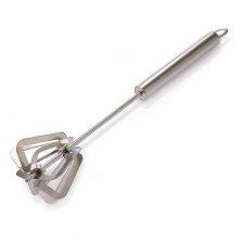 Stainless Steel Mix Egg, Lassi, Butter Milk Maker, Mixer Spring Hand Press Blender