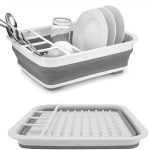 Silicon Plastic Folding Collapsible Durable Kitchen Sink Dish Rack Drainer Drying Rack Washing Basket for Kitchen, Dish Rack Organizers