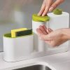 Set Stand for Kitchen & Bathroom Sink Storage Organizer Soap Holder with Liquid Dispenser(Multi)