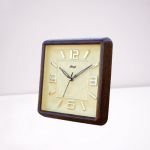 Simple Design Square Shape Plastic Wall Hanging Clock Multicolor