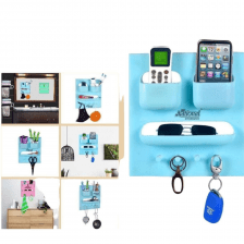 Wall Mount Plastic Storage Rack for Storing Small Accessories Multicolor