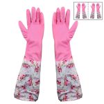 Reusable Free Size Hand Gloves for Kitchen and Household Use, Long Elbow Length Multicolor