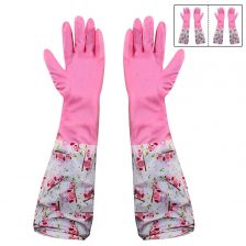 Reusable Free Size Hand Gloves for Kitchen and Household Use, Long Elbow Length Multicolor