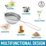 National Home & Kitchen Stainless Steel Multi Purpose Tea Strainer Chai Channi Multicolor
