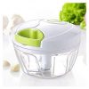 National Chopper Vegetable Cutter for Kitchen Cutter Handy Mini Round Shape with 3 Blades 450 Ml Plastic Multicolor