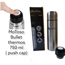 Motoso Bullet Thermos Stainless Steel Slim Hot and Cold Water Bottle Flask 750 ML