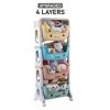Foldable Storage Organizer 4 Layer Rack Trolley